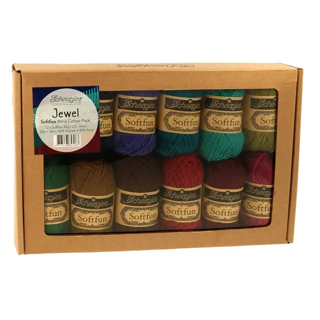 Scheepjes Softfun Jewel Colour Pack 12x20g Baumwolle