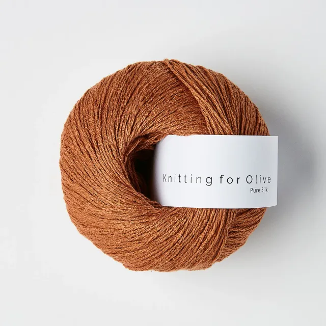 Knitting for Olive Pure Silk Seidengarn Copper 50g Bourette