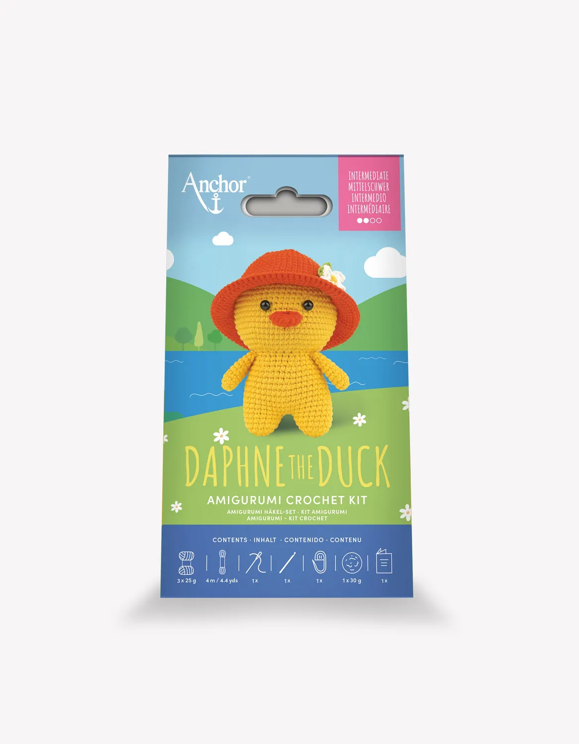 Anchor Daphne Ente Amigurumi Häkelset mit Haken