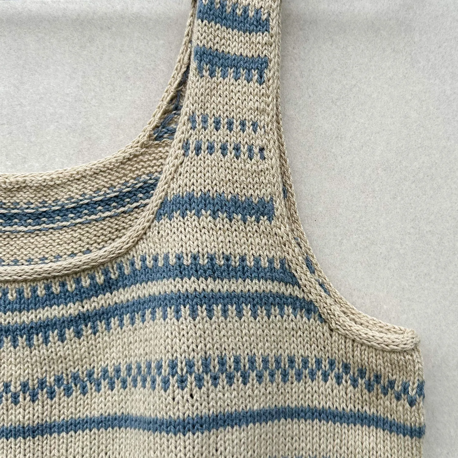 Knitting for Olive Lima Top Strickanleitung Sommertop zweifarbig