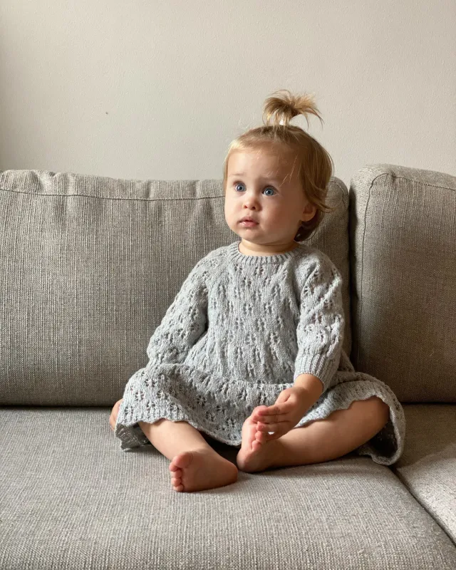 Knitting for Olive Margherita Dress Strickanleitung Kinder Lochmuster