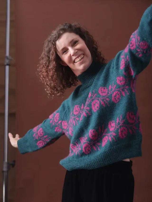 John Arbon Rosie Sweater Strickkit Dreams Sea 1-2 Colorwork