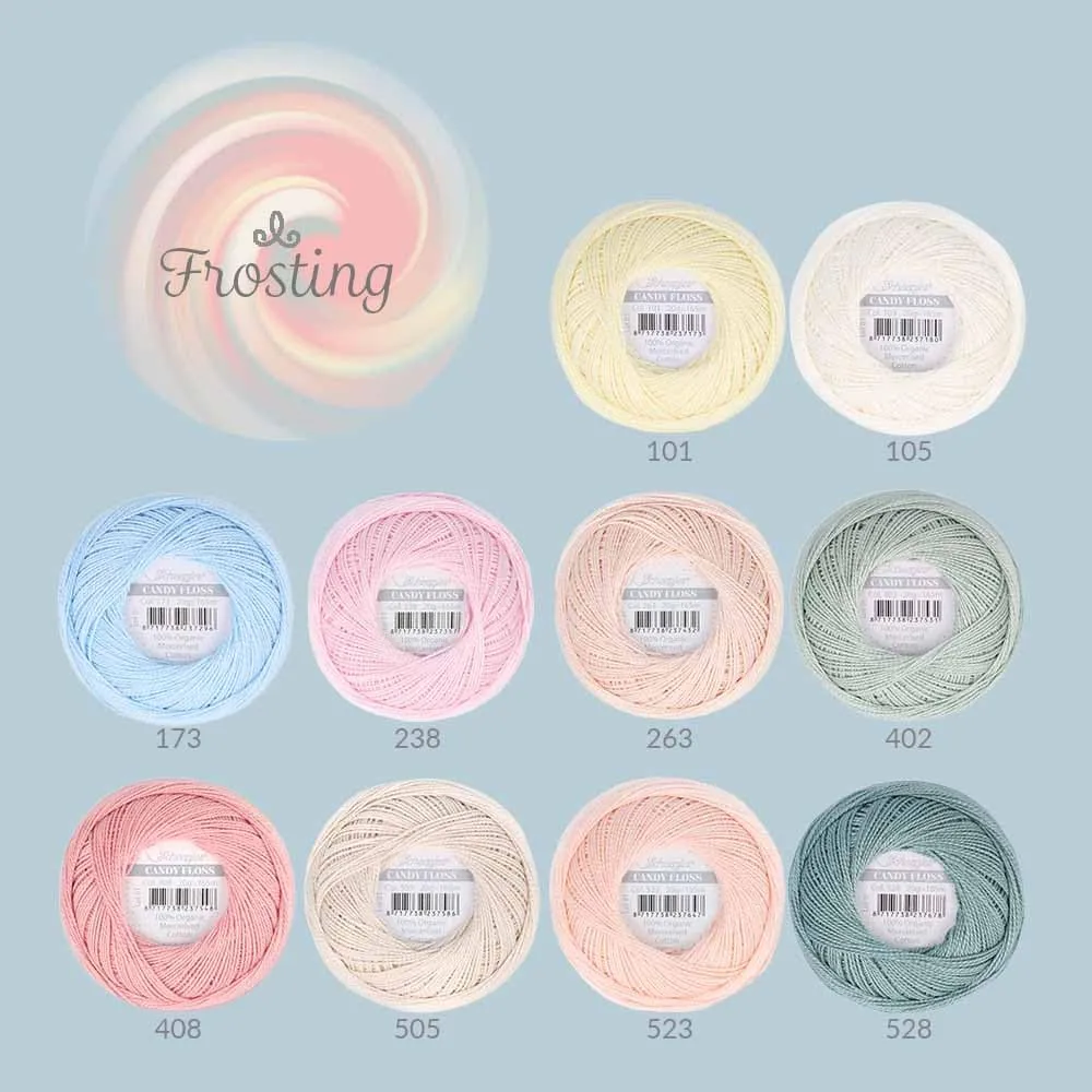 Scheepjes Candy Floss Baumwollgarn 10x20g Frosting mercerisiert
