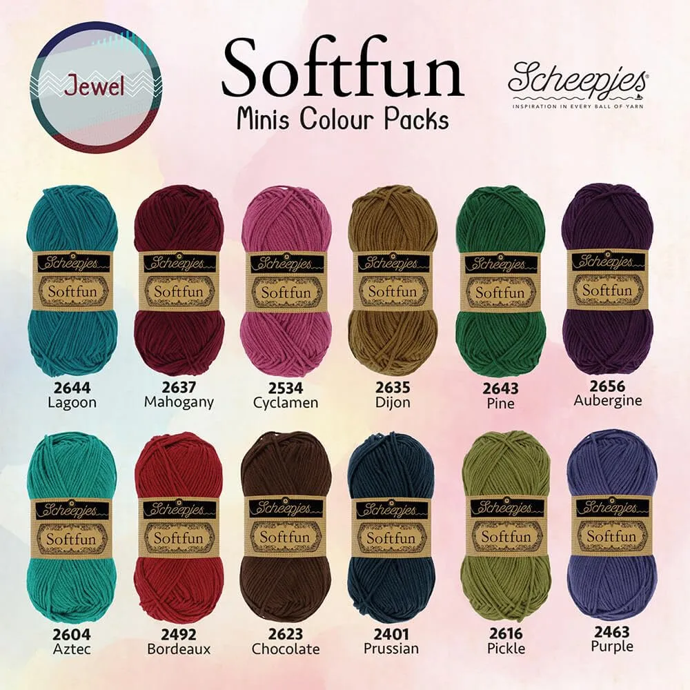 Scheepjes Softfun Jewel Colour Pack 12x20g Baumwolle