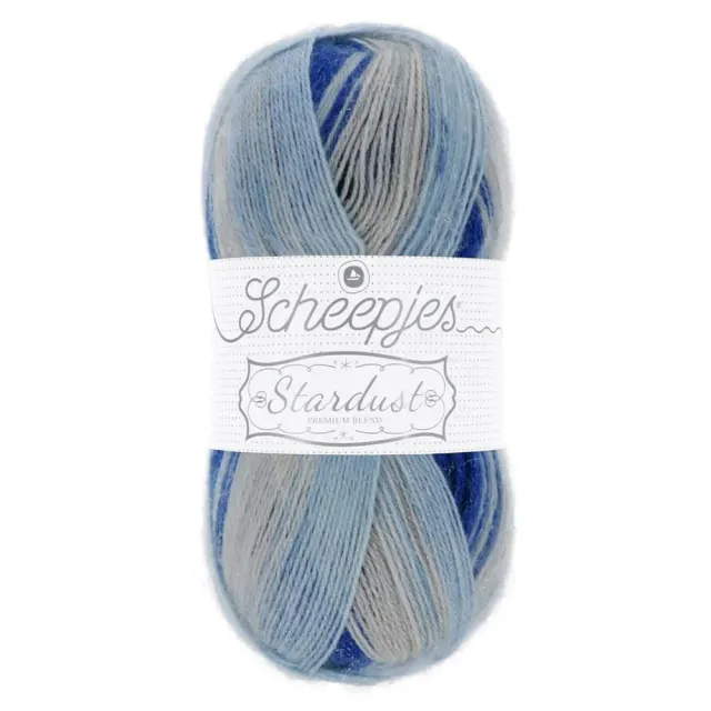 Scheepjes Stardust 663 Gemini Garn 100g Blau Glitzer