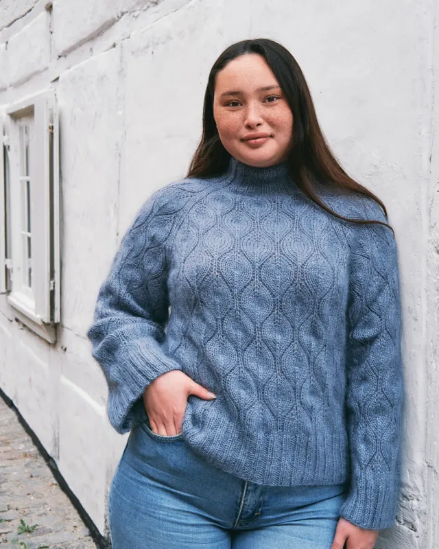 Knitting for Olive Olive Turtleneck Strickanleitung Deutsch Lace-Rolli