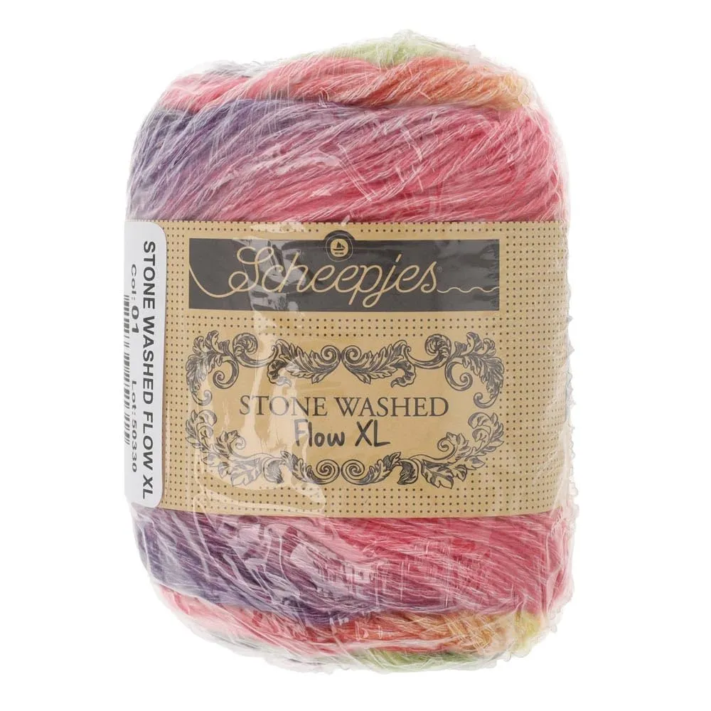 Scheepjes Stone Washed Flow XL Garn 01 Delight 65g Farbverlauf