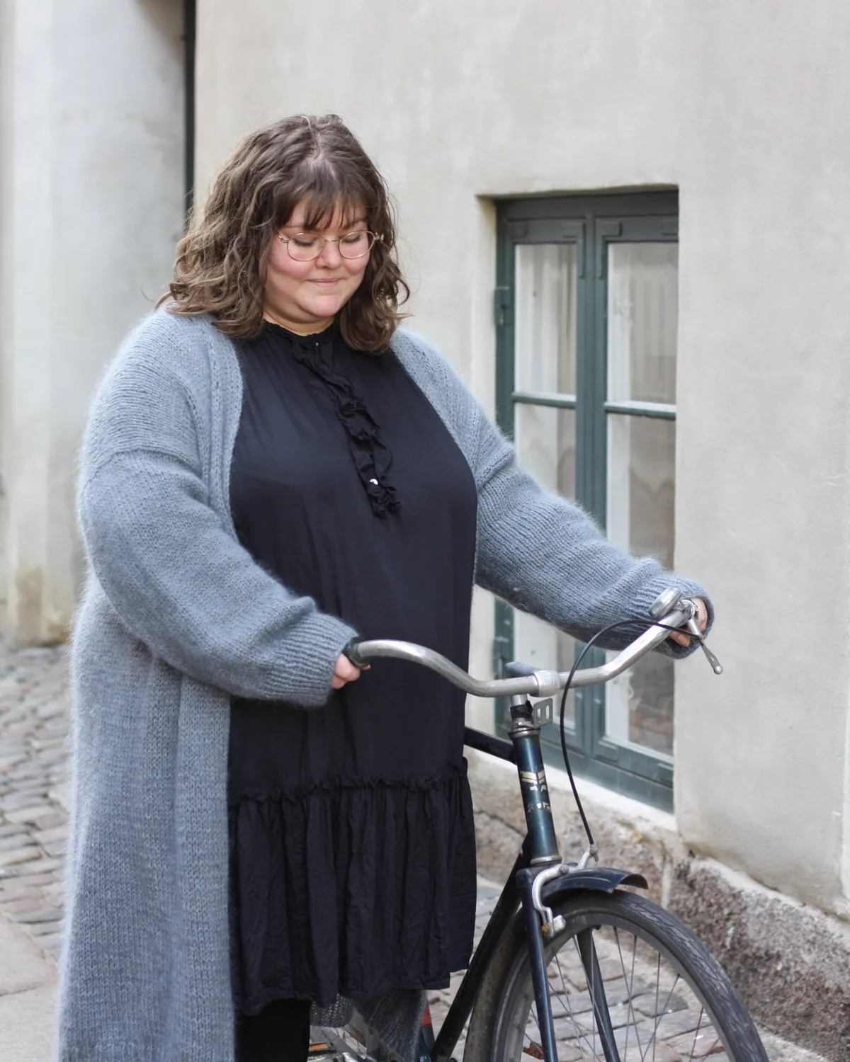 Knitting for Olive Charles Grey Cardigan Strickanleitung Deutsch