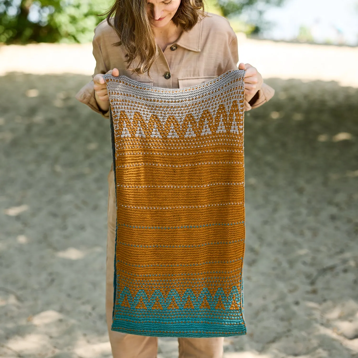 Rosy Green Wool Composure Loop Schal Strickanleitung PDF