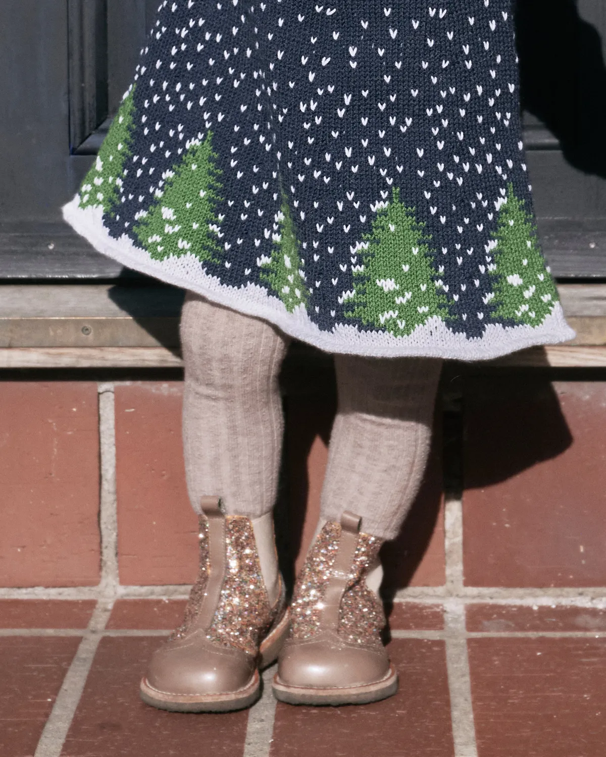 Knitting for Olive Snow Dress Strickanleitung deutsch Kinderkleid