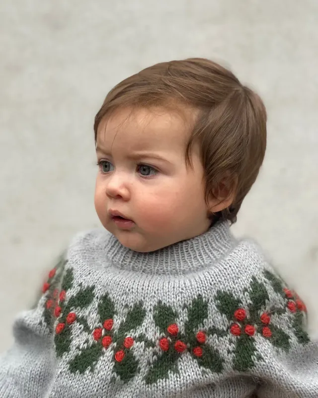 Knitting for Olive Holly Sweater Strickanleitung Kinder deutsch Rundpasse