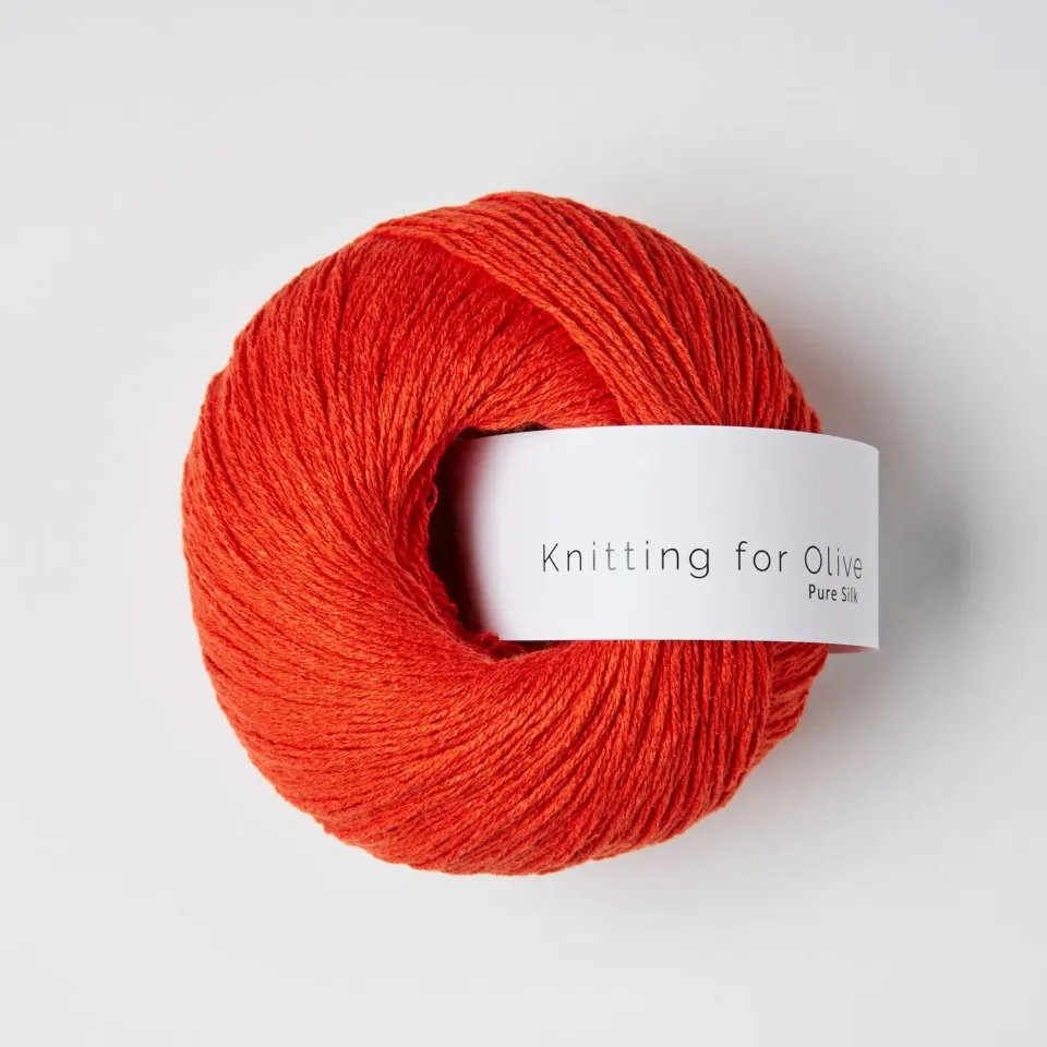 Knitting for Olive Pure Silk Garn Blood Orange Reine Seide