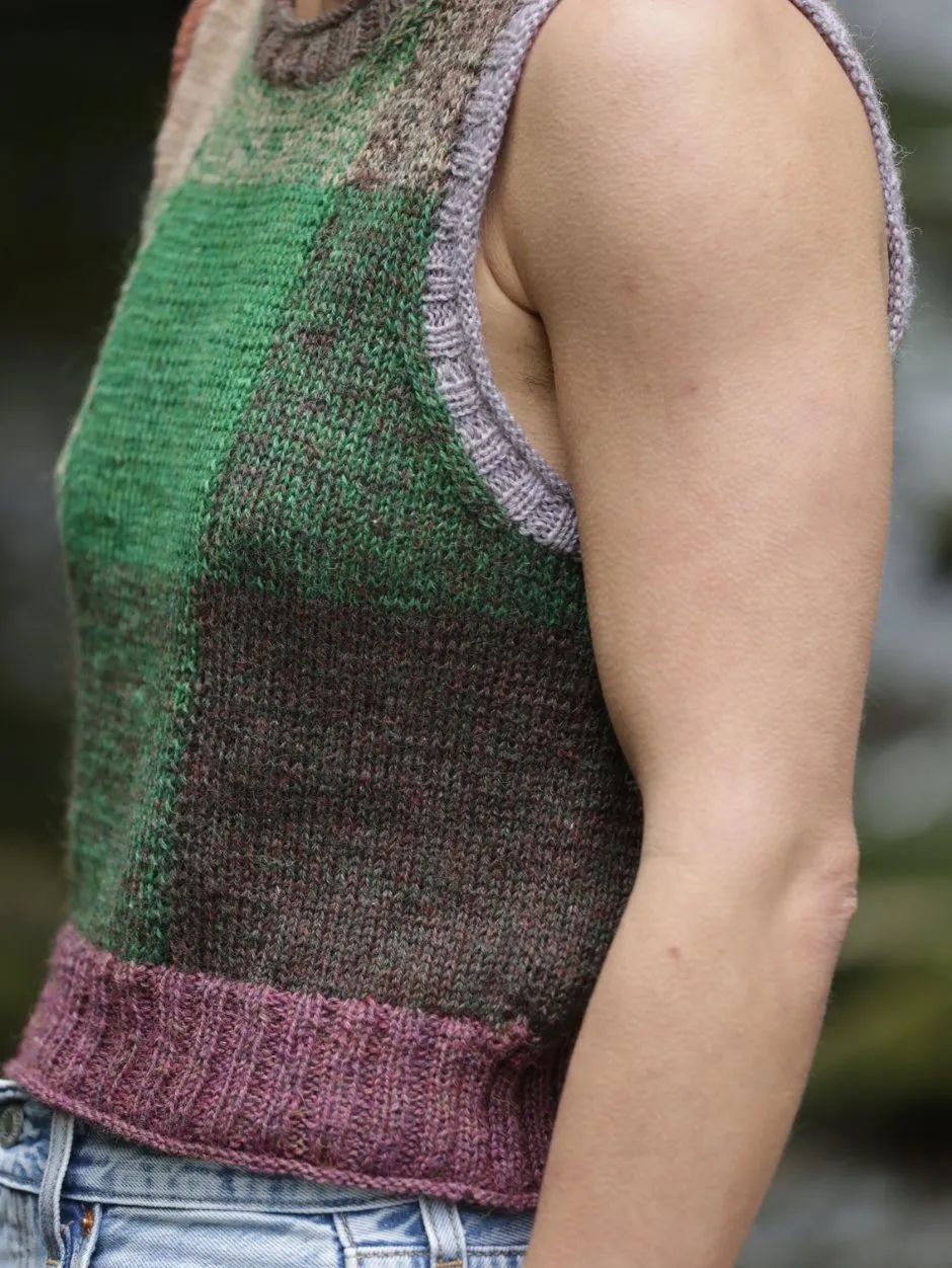 John Arbon Warp Vest Strickkit Nuggle Old Crockern Gr. 1