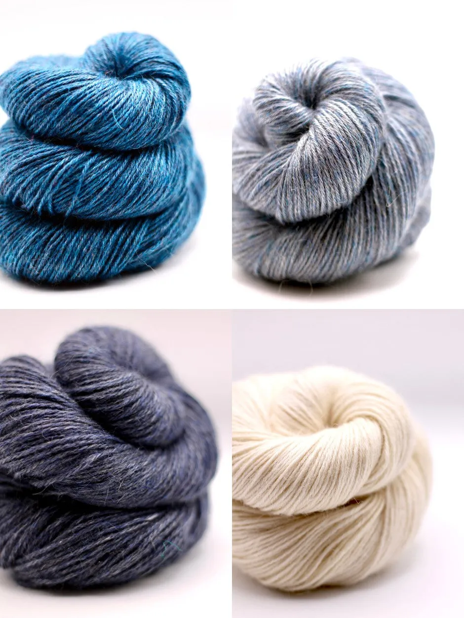 John Arbon Mokosh Pullover Strickset Seide Wolle lila 1
