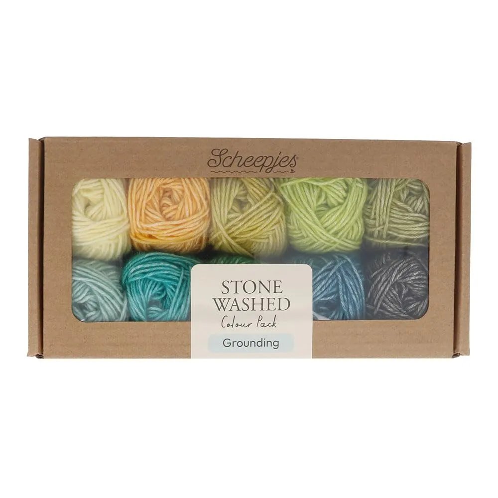 Scheepjes Stone Washed Farbpaket 10x25g Rot Mix