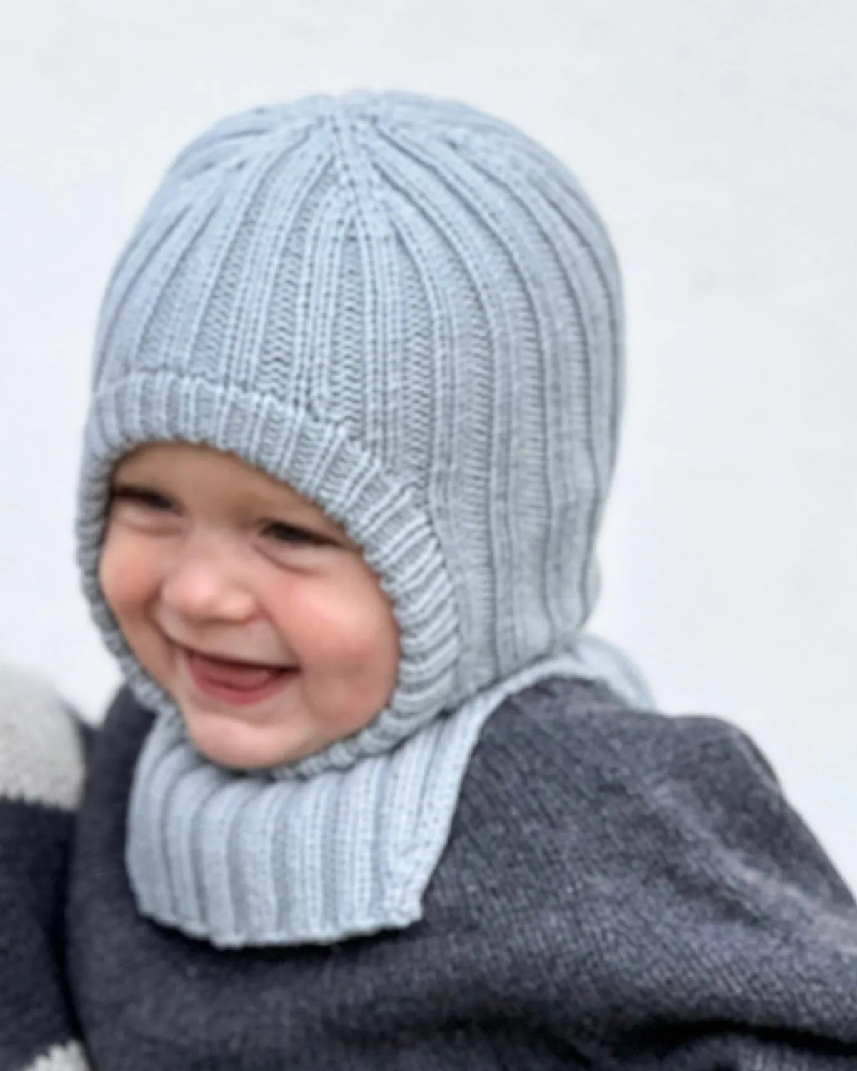 Knitting for Olive Ribbed Balaclava Anleitung Deutsch Sturmhaube
