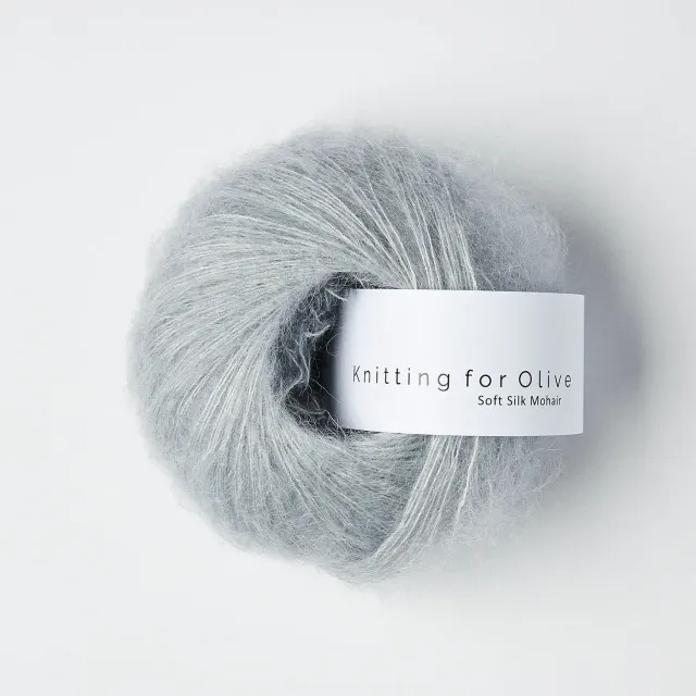 Knitting for Olive Soft Silk Mohair Strickgarn Soft Blue Hellblau