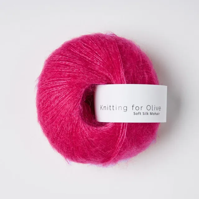 Knitting for Olive Soft Silk Mohair Wolle Pink Daisies