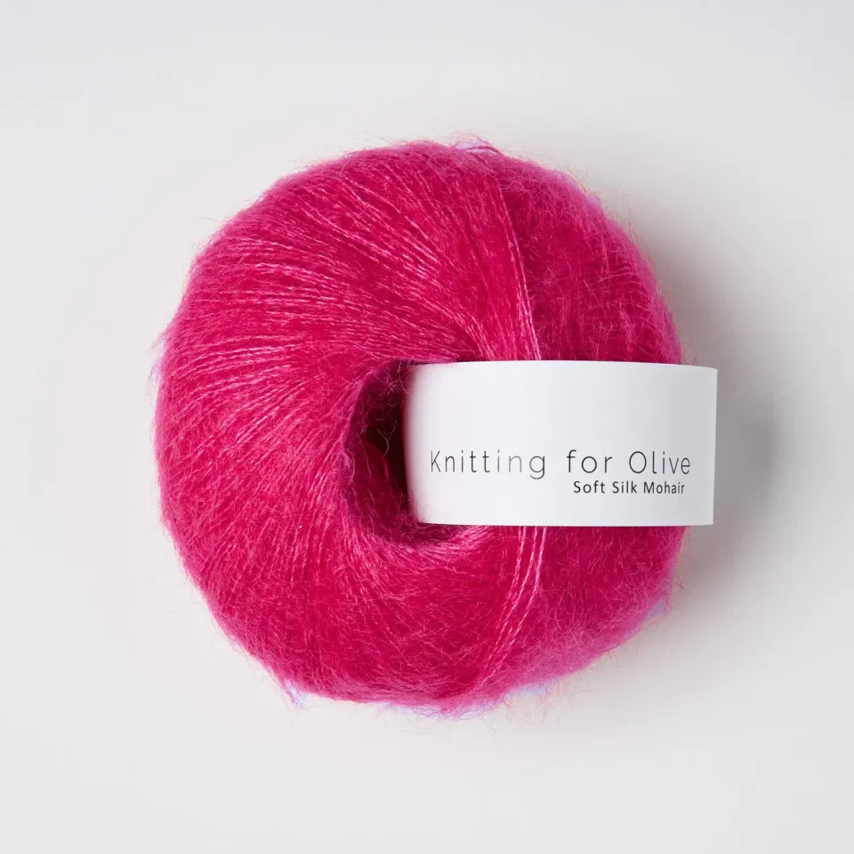 Knitting for Olive Soft Silk Mohair Wolle Pink Daisies