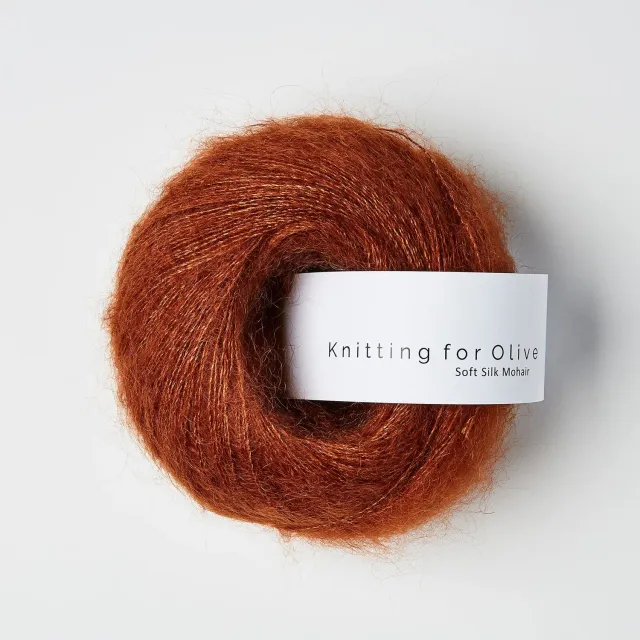 Knitting for Olive Soft Silk Mohair Wolle Rust rotbraun