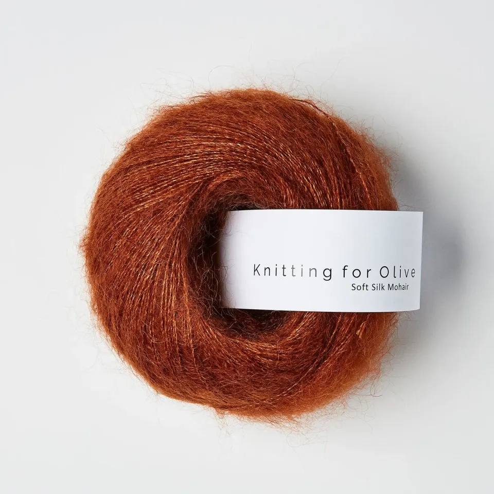 Knitting for Olive Soft Silk Mohair Wolle Rust rotbraun