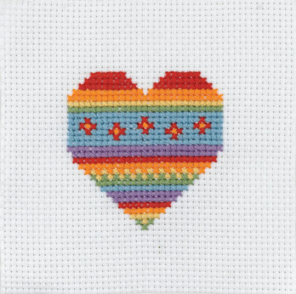 Anchor 1st Kit Heart Kreuzstichset 10x10cm Anfänger