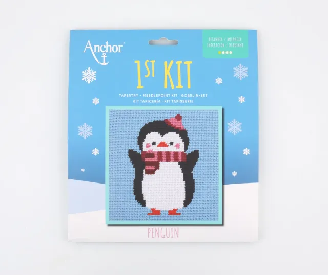 Anchor 1st Kit Tapestry Pinguin Stickset 15cm