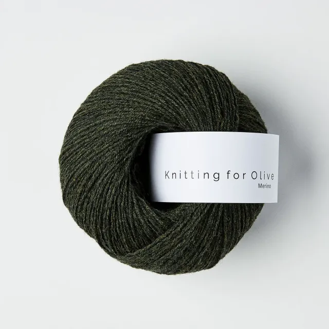 Knitting for Olive Merino Garn Slate Green meliert