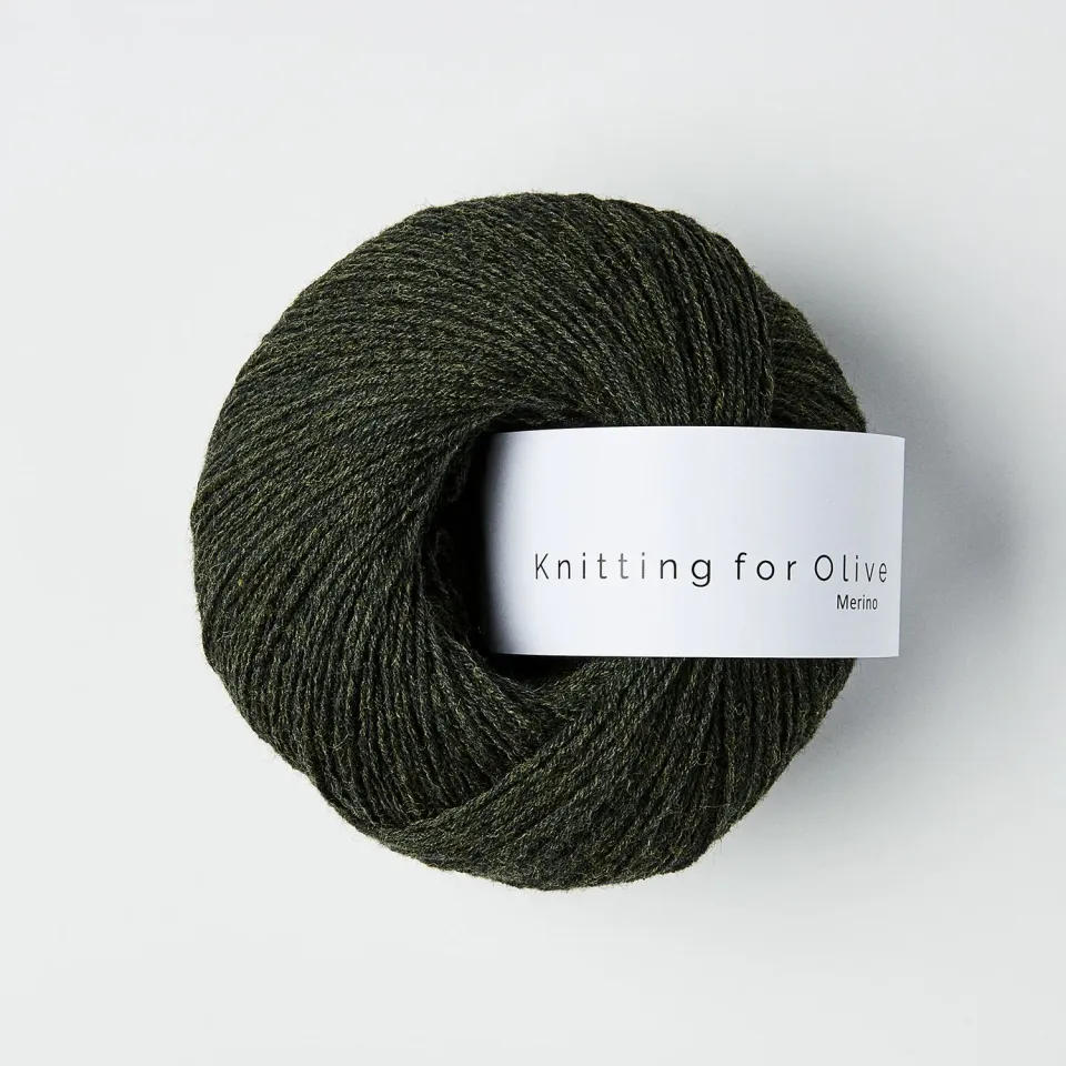 Knitting for Olive Merino Garn Slate Green meliert