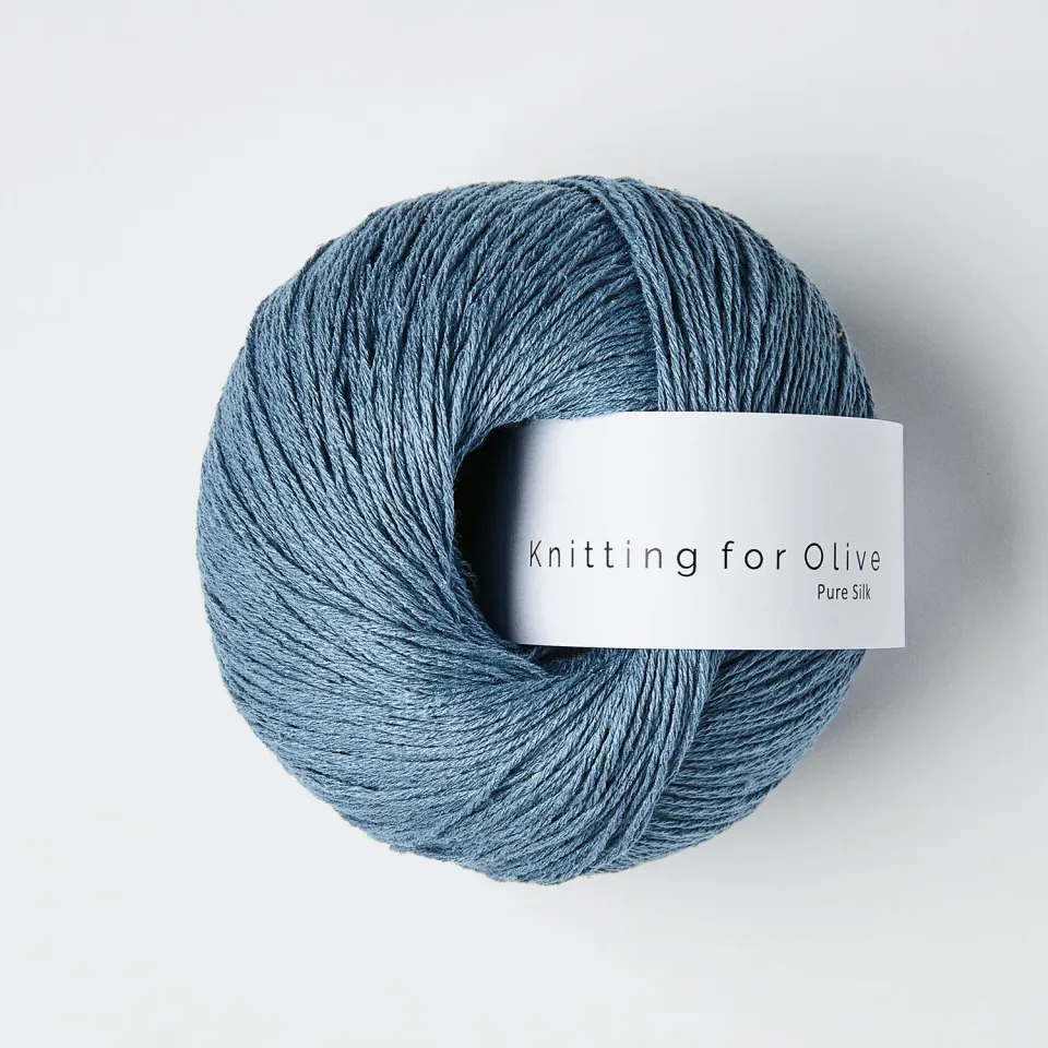 Knitting for Olive Pure Silk Strickgarn Dove Blue taubenblau