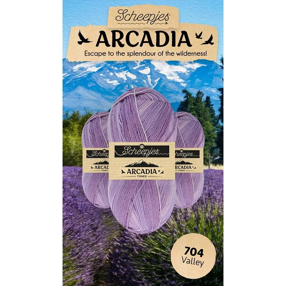 Scheepjes Arcadia Tones Sockenwolle 100g 704 Valley lila