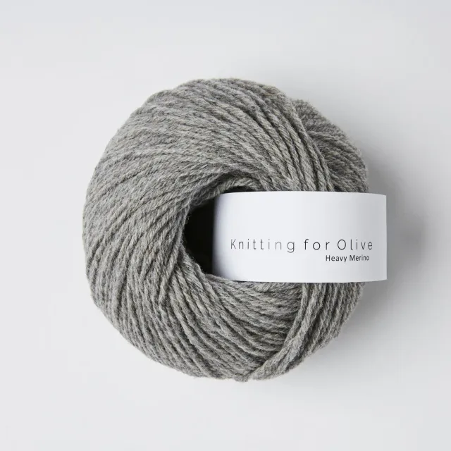 Knitting for Olive Heavy Merino Wolle Rainy Day Grau 50g