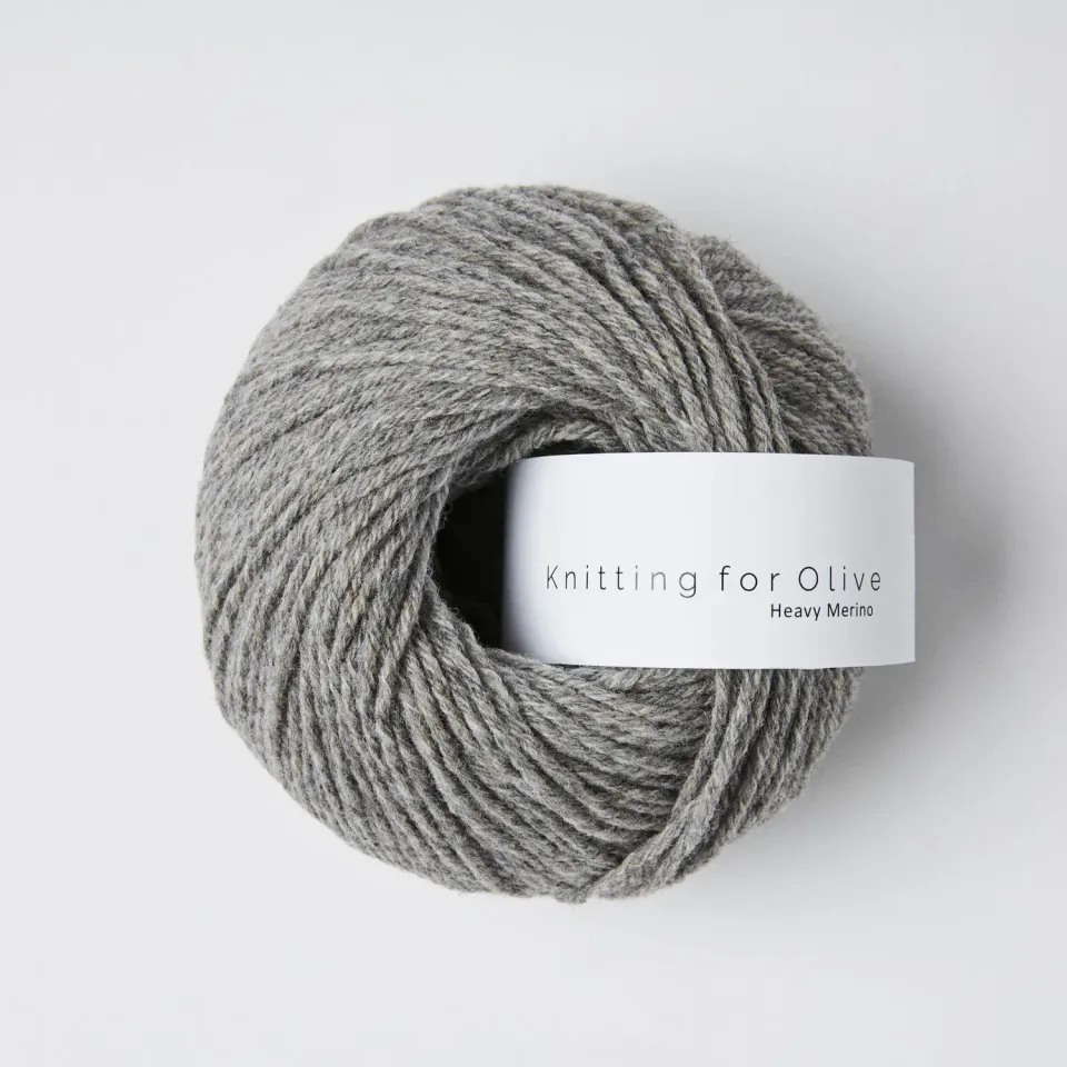 Knitting for Olive Heavy Merino Wolle Rainy Day Grau 50g