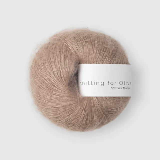 Knitting for Olive Soft Silk Mohair Wolle Sparrow 25g Beige