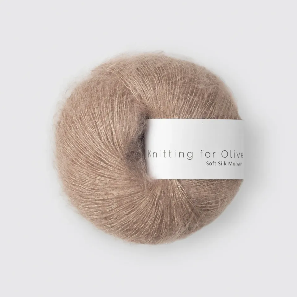 Knitting for Olive Soft Silk Mohair Wolle Sparrow 25g Beige