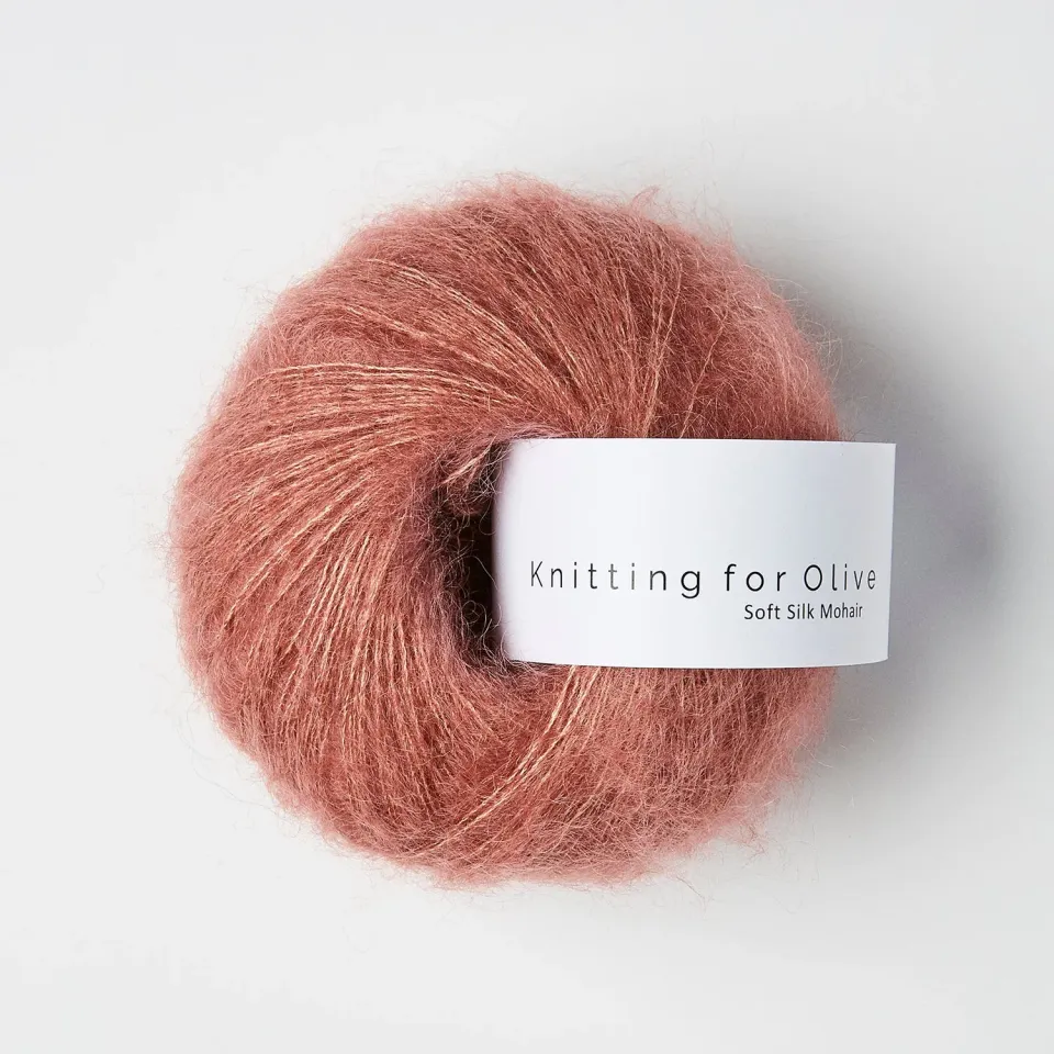 Knitting for Olive Soft Silk Mohair Wolle Plum Rose flauschig