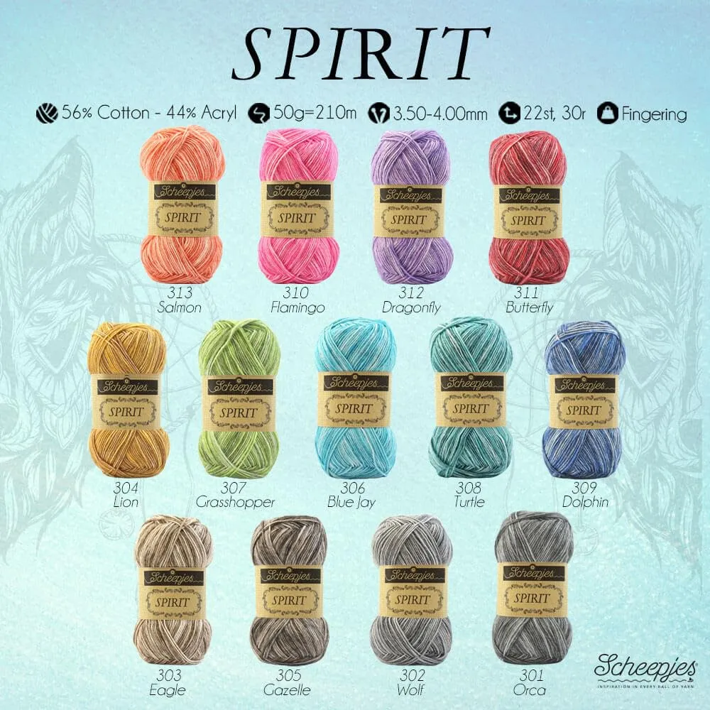 Scheepjes Spirit Garn 50g Dolphin 309 Baumwolle