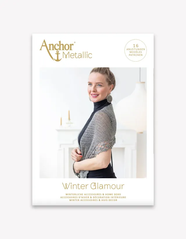 Anchor Winter Glamour Häkelheft Metallic 16 Modelle