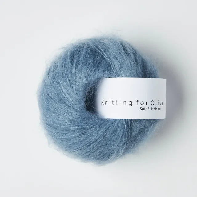 Knitting for Olive Soft Silk Mohair Wolle Dusty Dove Blue