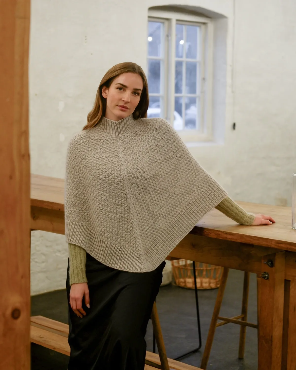 Knitting for Olive Elvira Poncho Strickanleitung Struktur