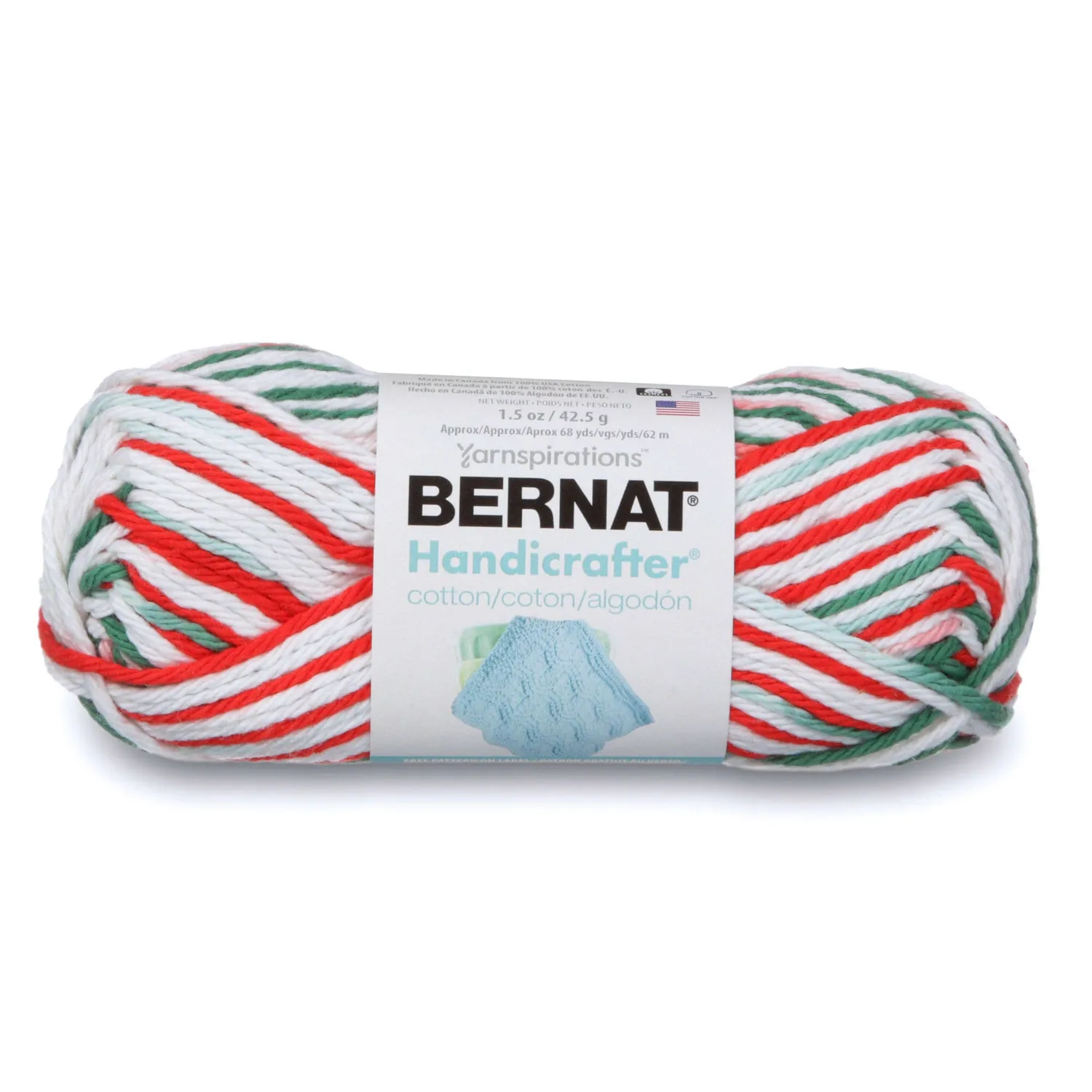 Bernat Handicrafter Cotton Baumwollgarn Lemon Swirl saugfähig