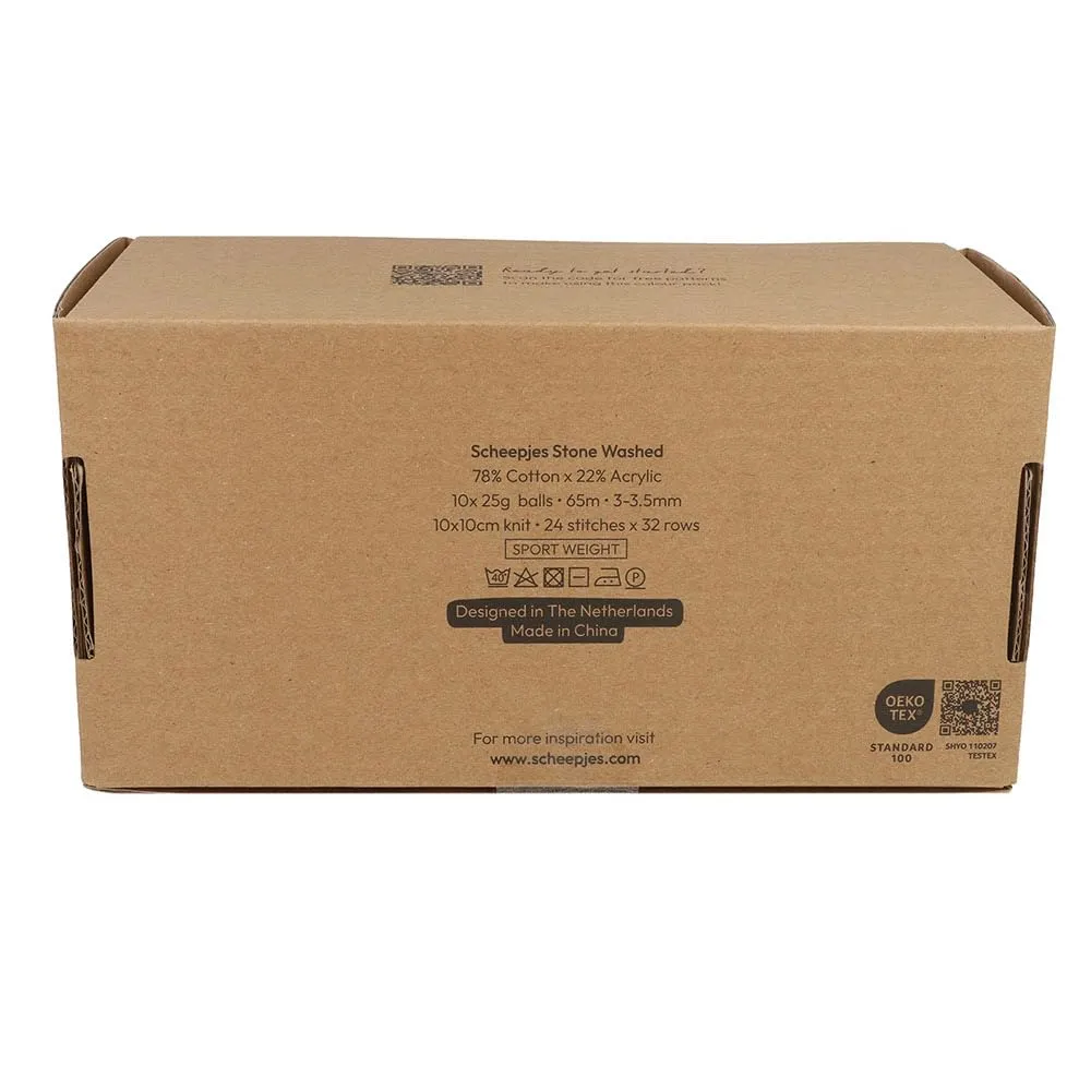 Scheepjes Stone Washed Farbpaket 10x25g Rot Mix