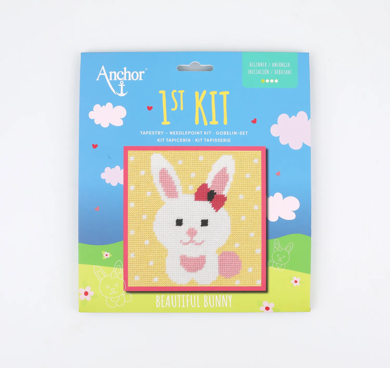Anchor 1st Kit Beautiful Bunny Stickset Hase 15x15 cm