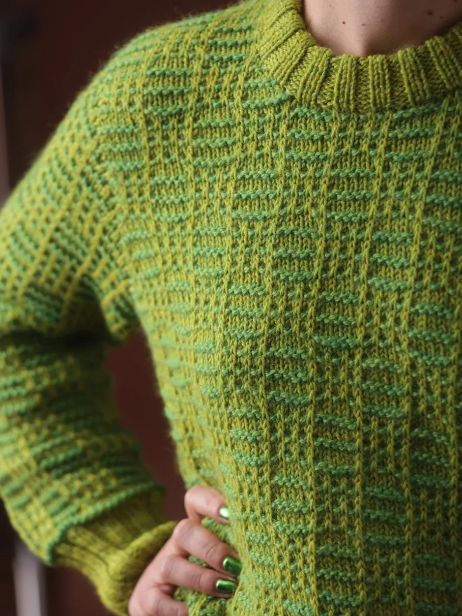 John Arbon Anjou Jumper Strickkit Yarnadelic Toxic Pullover