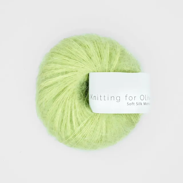 Knitting for Olive Soft Silk Mohair Garn Lemon Grass 25 g