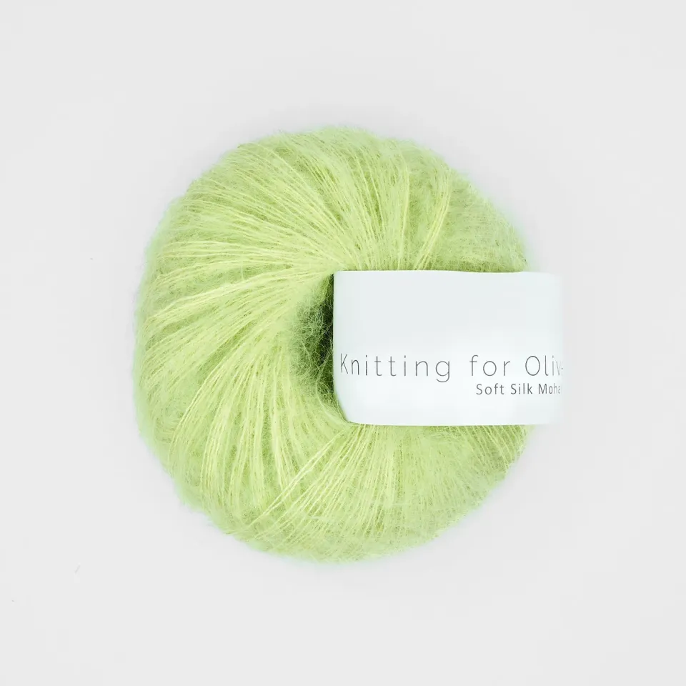 Knitting for Olive Soft Silk Mohair Garn Lemon Grass 25 g