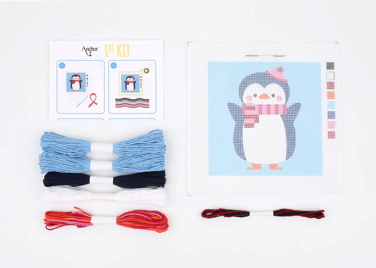 Anchor 1st Kit Tapestry Pinguin Stickset 15cm