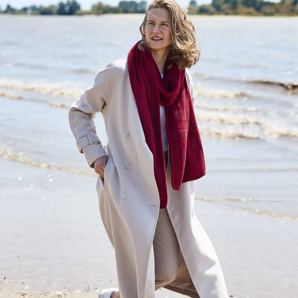 Rosy Green Wool Sagesse Schal Strickanleitung PDF I-Cord-Rand