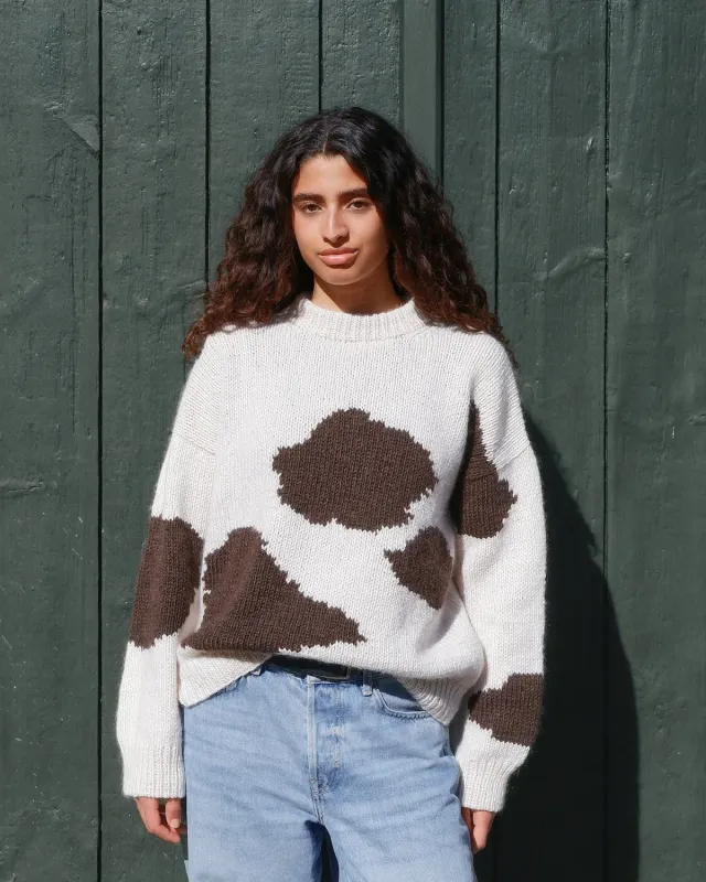 Knitting for Olive Cow Sweater Adult Strickanleitung Kuhmuster
