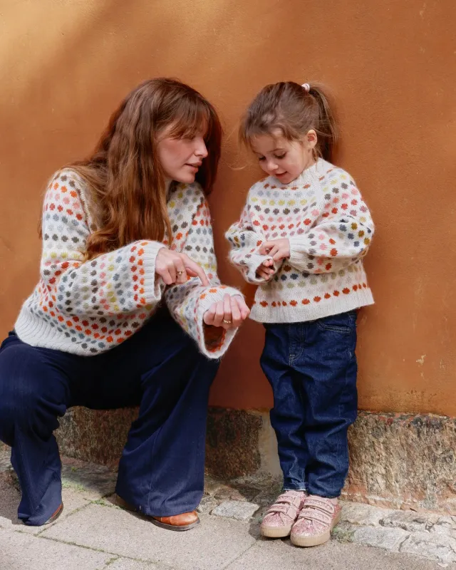 Knitting for Olive Dot Sweater Strickanleitung Kinder 1-12 Jahre